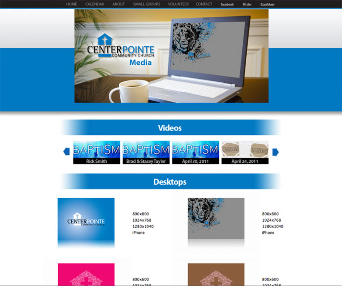 backgrounds, video and media file download page