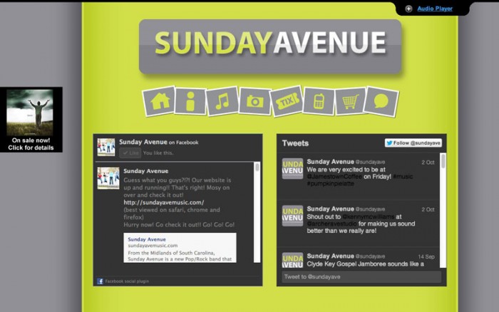 sunday avenue christian band web site home page