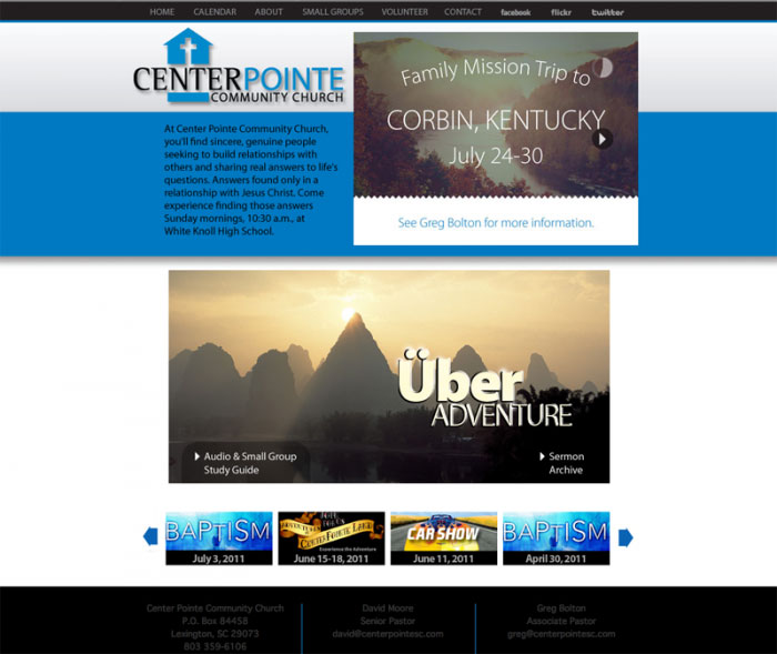 Center Pointe Community Church home page