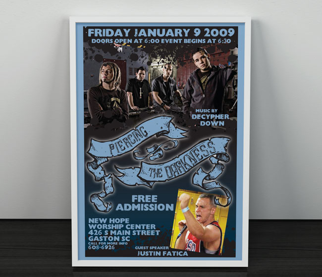 piercing the darkness youth church poster