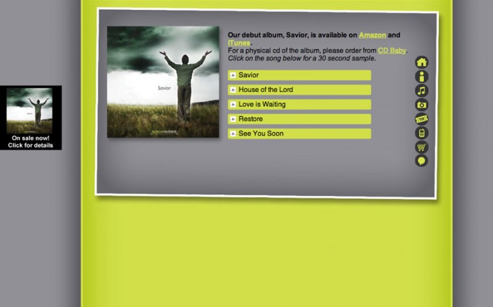 sunday avenue christian band web site music page